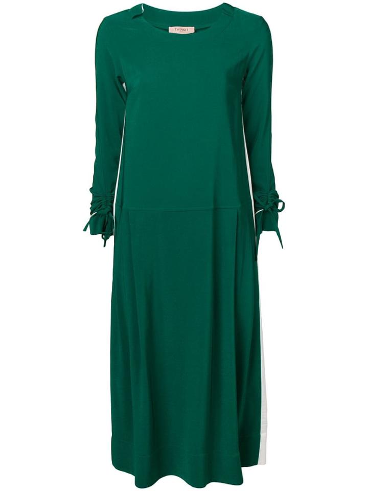 Twin-set Flared Midi Dress - Green