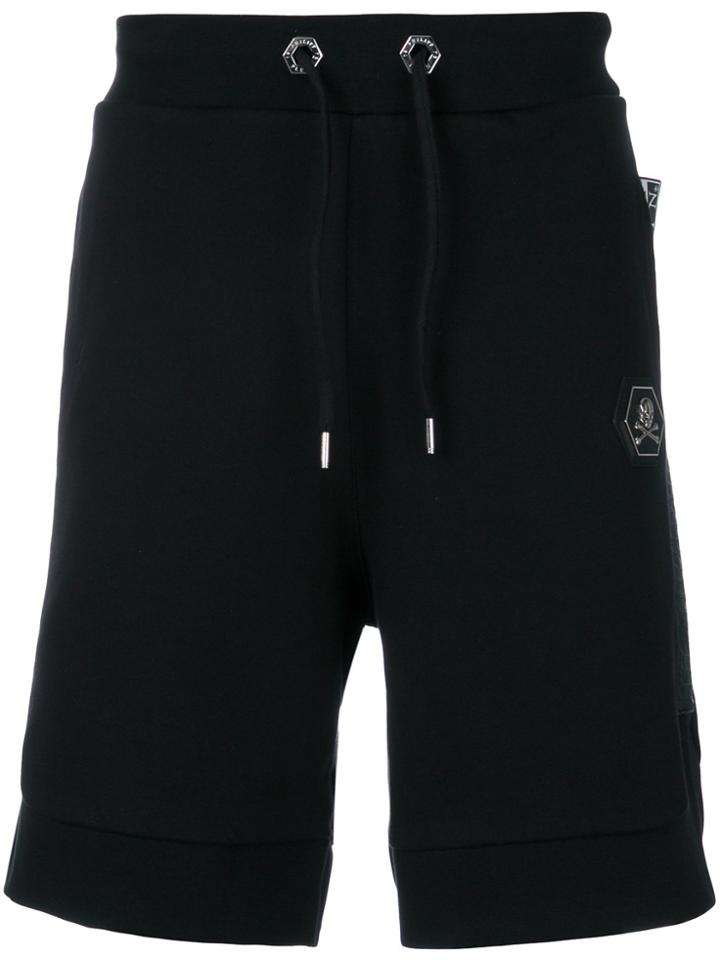 Philipp Plein Drawstring Track Shorts - Black