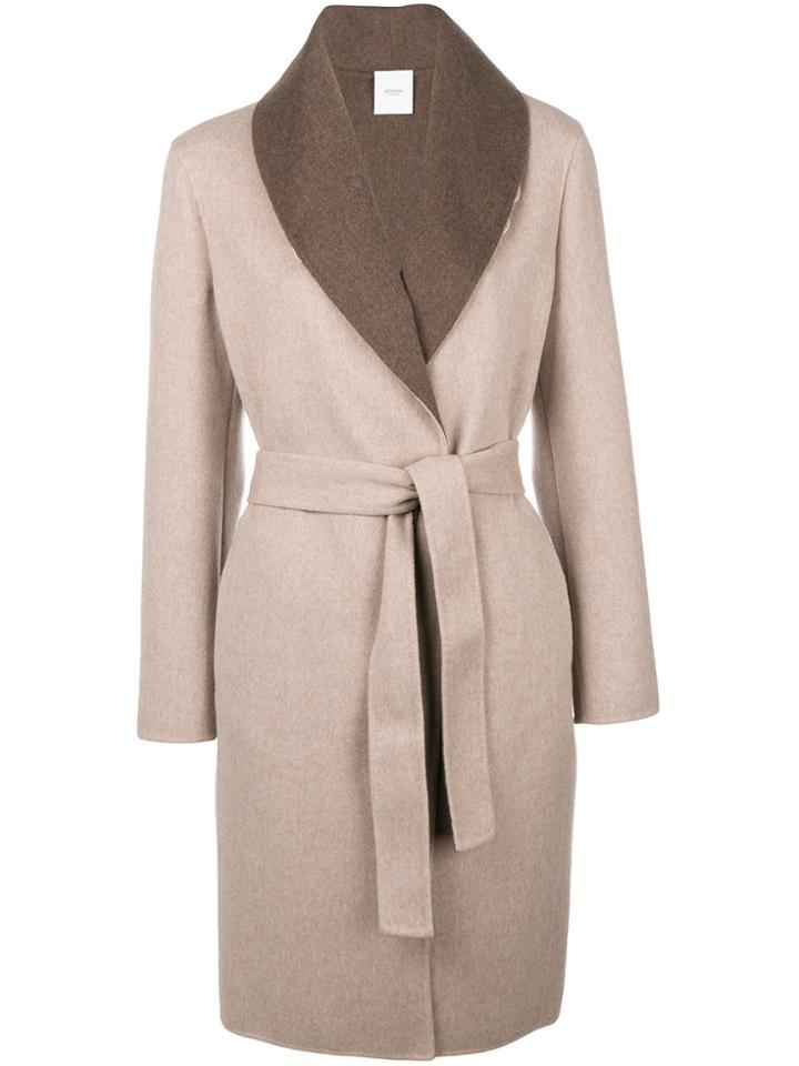 Agnona Cashmere Reversible Belted Coat - Nude & Neutrals