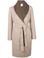 Agnona Cashmere Reversible Belted Coat - Nude & Neutrals