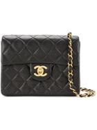 Chanel Vintage Quilted Cc Single Chain Shoulder Bag - Black