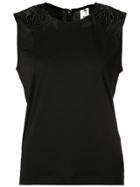 Comme Des Garçons Noir Kei Ninomiya Embroidered Shoulder Top - Black