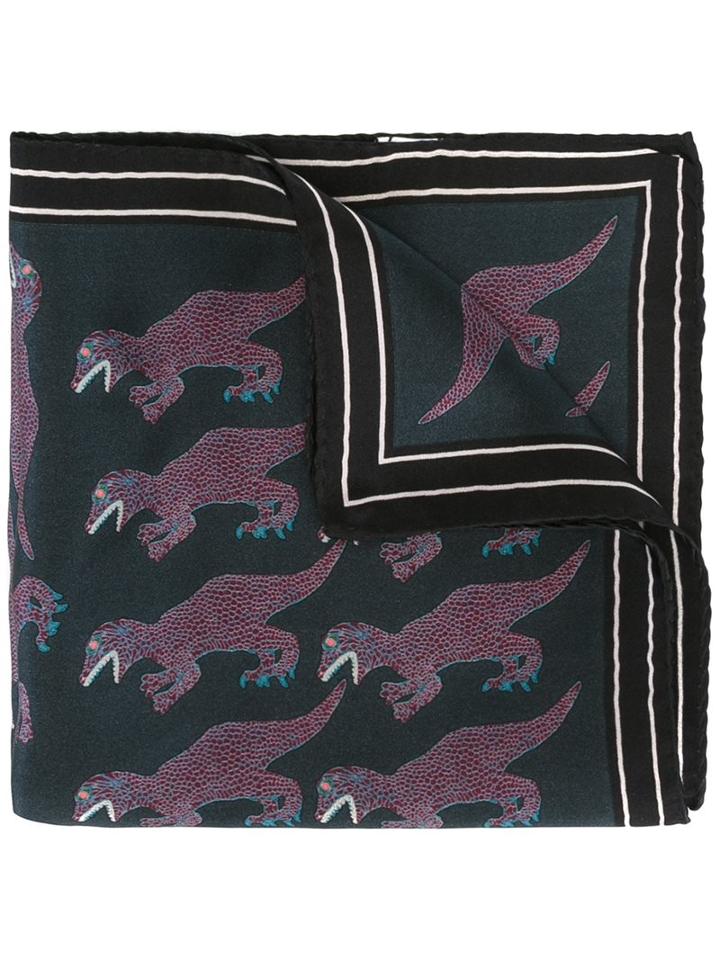 Paul Smith Dinosaur Print Pocket Square