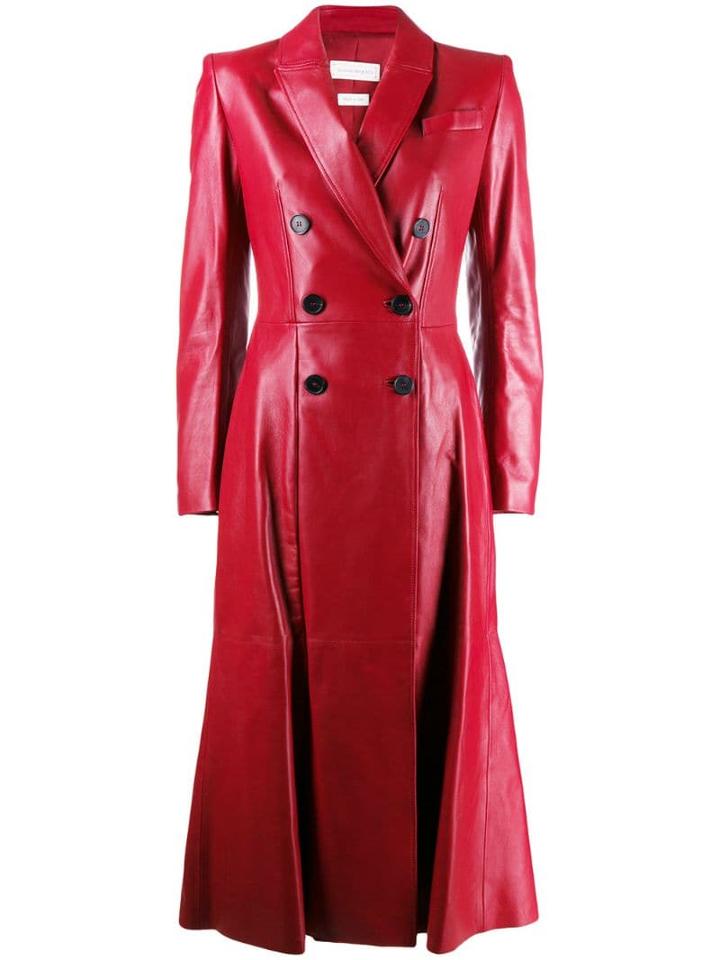 Alexander Mcqueen Double-breasted Trench Coat - Red