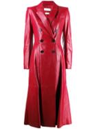 Alexander Mcqueen Double-breasted Trench Coat - Red