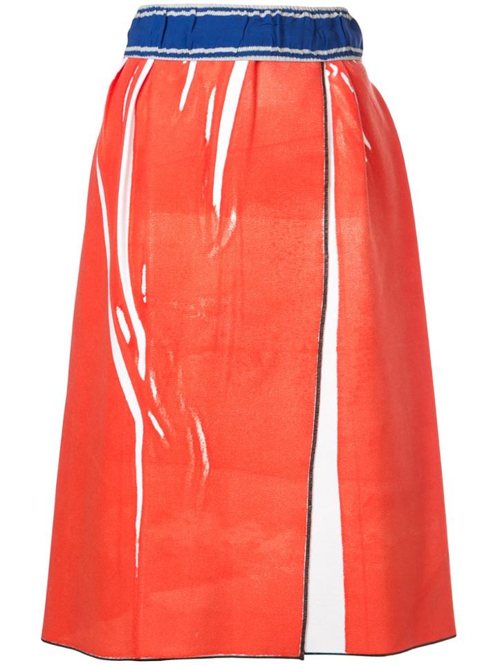 Rohka Mid-length Wrap Skirt - Red