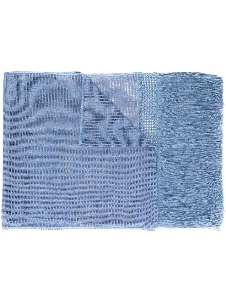 Missoni Scarf With Fringes - Purple