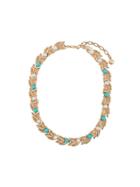 Susan Caplan Vintage 1950's Leaf Link Necklace - Gold