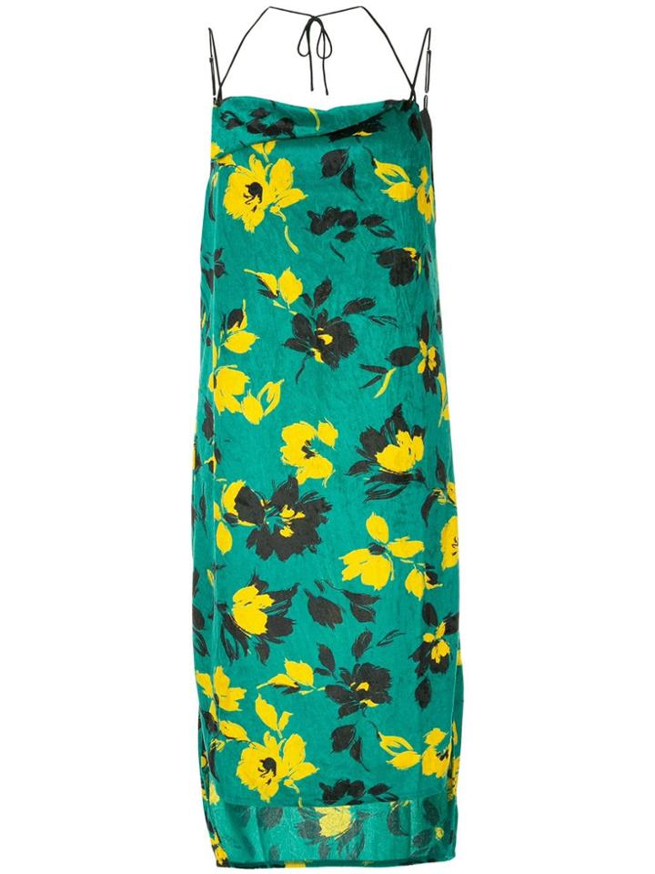 Maison Mihara Yasuhiro Floral Print Dress - Green