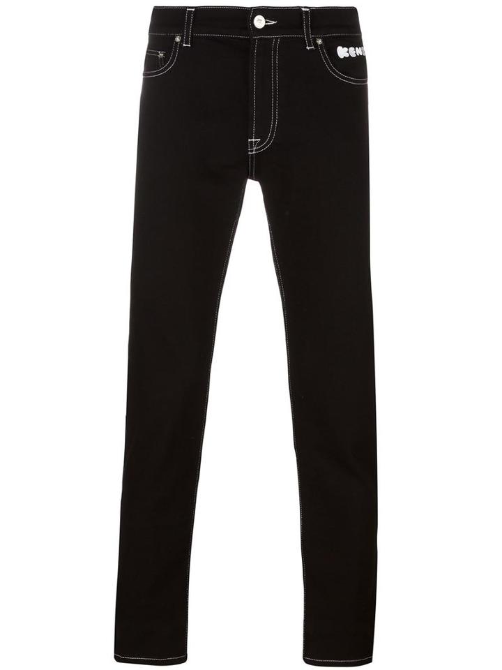Kenzo Straight-leg Jeans, Men's, Size: 31, Black, Cotton/spandex/elastane