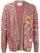 Nanushka Intarsia Loose-fit Cardigan - Pink