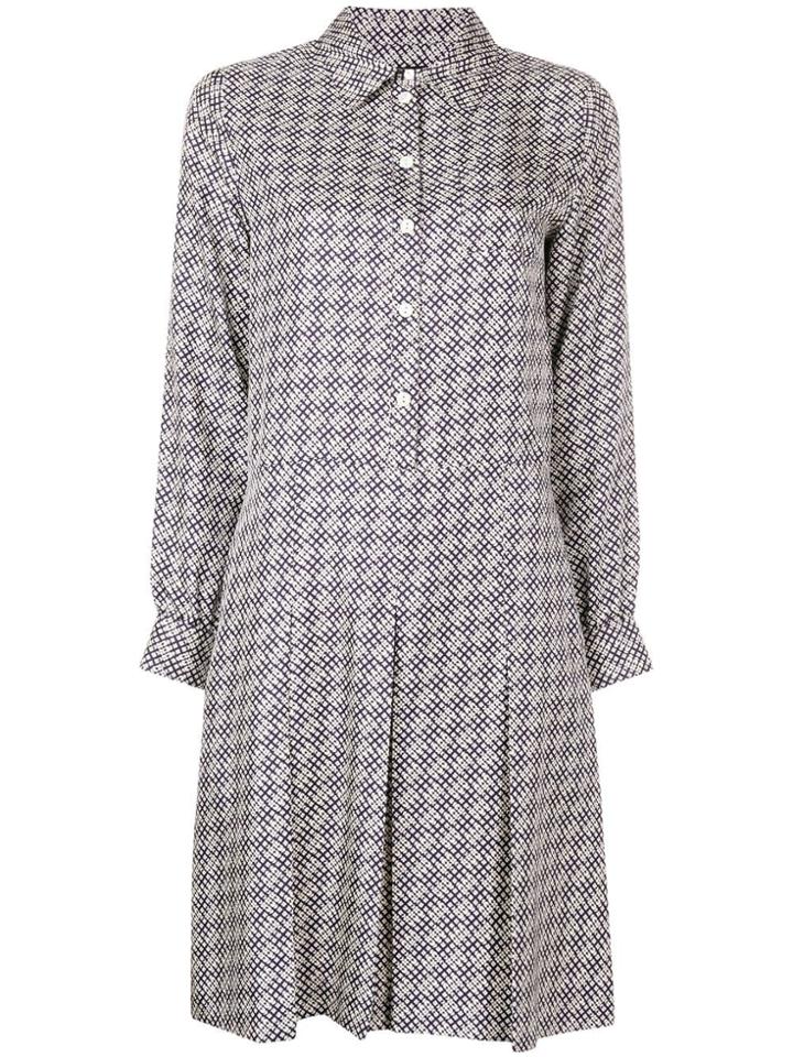 A.p.c. Floral Shirt Dress - Blue