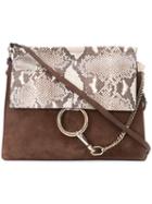 Chloé - Faye Shoulder Bag - Women - Calf Leather/python Skin/suede - One Size, Women's, Brown, Calf Leather/python Skin/suede