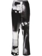 Natori Printed Straight-leg Trousers - Black