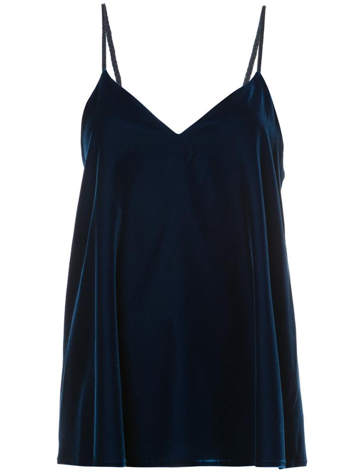 Derek Lam 10 Crosby Cami Top With Braided Straps - Blue