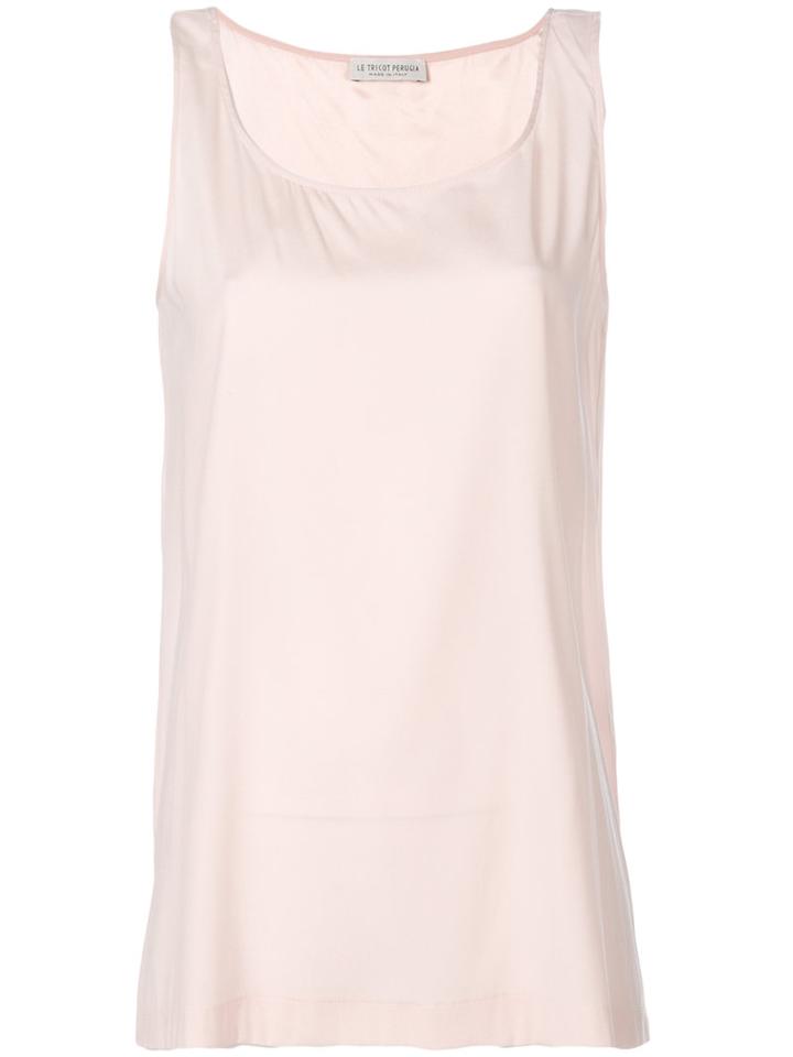 Le Tricot Perugia - Silk Blouse - Women - Silk/spandex/elastane - M, Pink/purple, Silk/spandex/elastane