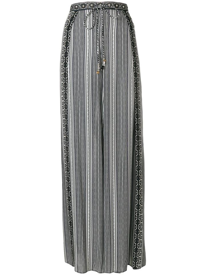 Camilla Striped Palazzo Pants - Green