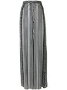Camilla Striped Palazzo Pants - Green