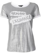 Armani Exchange Logo T-shirt - Metallic