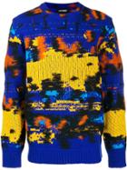 Les Hommes Multicoloured Knit Jumper - Blue