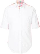 Thom Browne Bicolor Classic Point Collar Button Down Shirt With