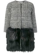 Ava Adore Houndstooth Coat - Black