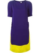 Antonio Marras Colour Block Shift Dress, Women's, Size: 46, Pink/purple, Viscose/spandex/elastane