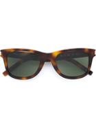 Saint Laurent Eyewear Rectangular Frame Sunglasses - Brown