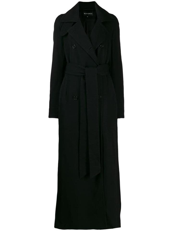 Ann Demeulemeester Tie Waist Coat - Black