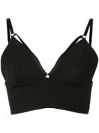 Alexander Wang - Strappy Triangle Bralet - Women - Nylon/spandex/elastane/viscose - M, Black, Nylon/spandex/elastane/viscose