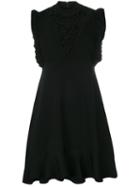 Red Valentino - Sleeveless Lace Inset Dress - Women - Cotton/polyamide/viscose - M, Black, Cotton/polyamide/viscose