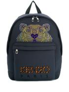 Kenzo Embroidered Tiger Logo Backpack - Blue