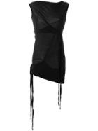 Rick Owens Drkshdw Gather And Tie Sleeveless Shirt - Black