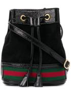 Gucci Web Detail Bucket Bag - Black