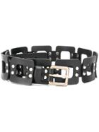 Alberta Ferretti Square Link Belt - Black