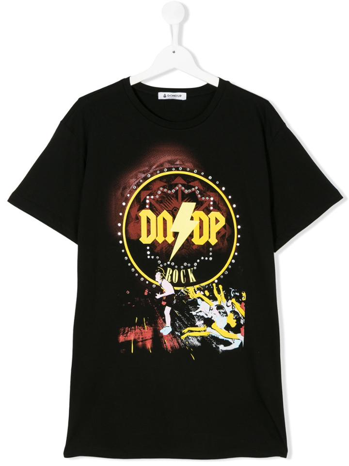 Dondup Kids Graphic Print T-shirt - Black