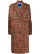 Jejia Houndstooth Check Double Breasted Coat - Neutrals