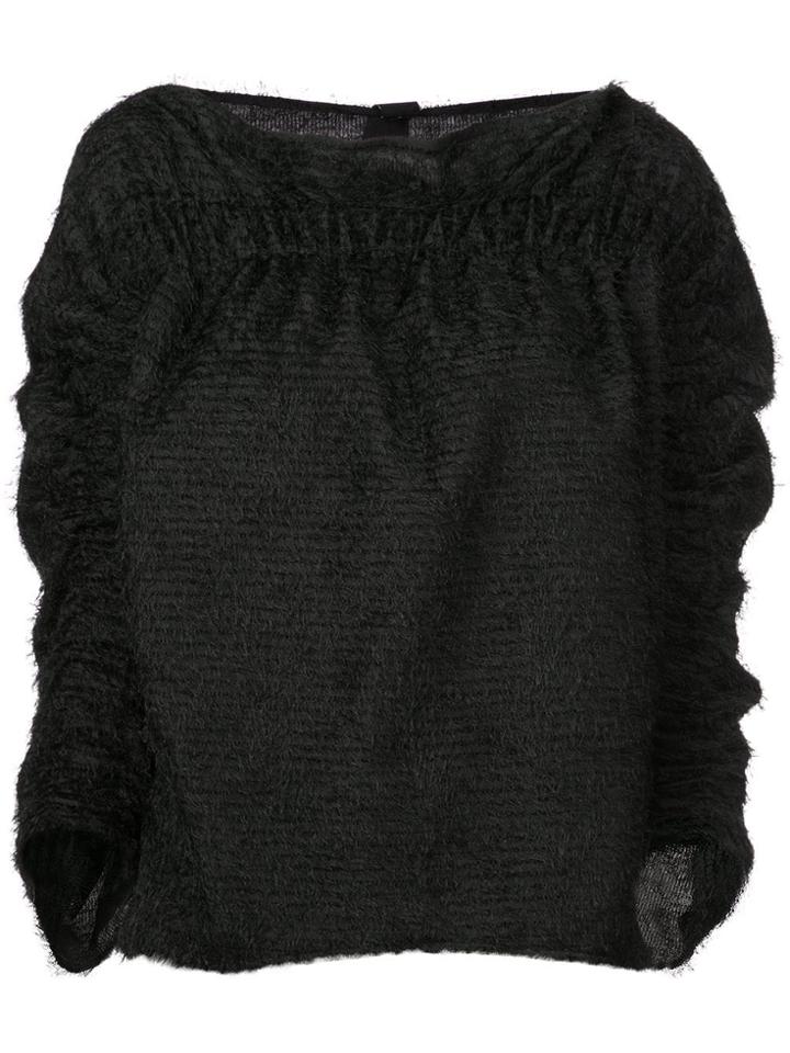 Zero + Maria Cornejo Cropped Sleeve Sweater - Black