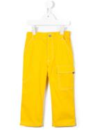 Familiar - Flap Pocket Trousers - Kids - Cotton/polyurethane - 6 Yrs, Yellow/orange