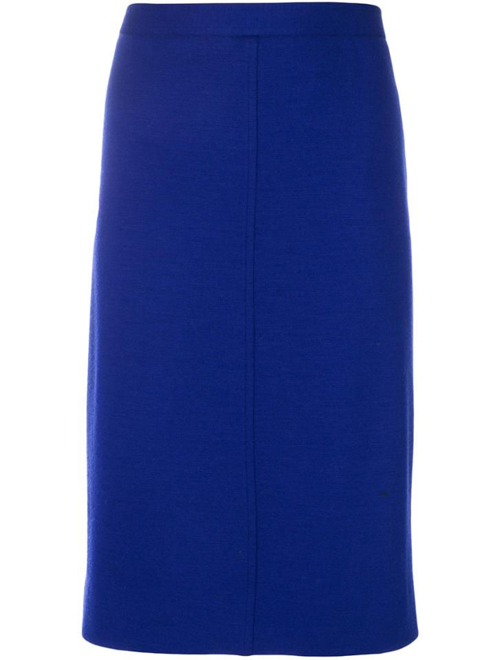 Salvatore Ferragamo Vintage Fitted Pencil Skirt - Blue