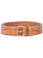 Camiel Fortgens Croco-embossed Belt - Brown