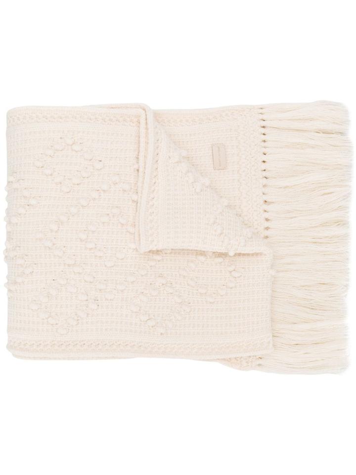 Saint Laurent Tricot Scarf - Nude & Neutrals