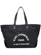Karl Lagerfeld Logo Print Tote Bag - Black
