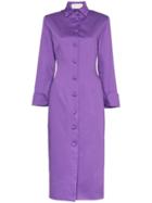 Aleksandre Akhalkatsishvili Button-detail Cotton Coat Dress - Pink &