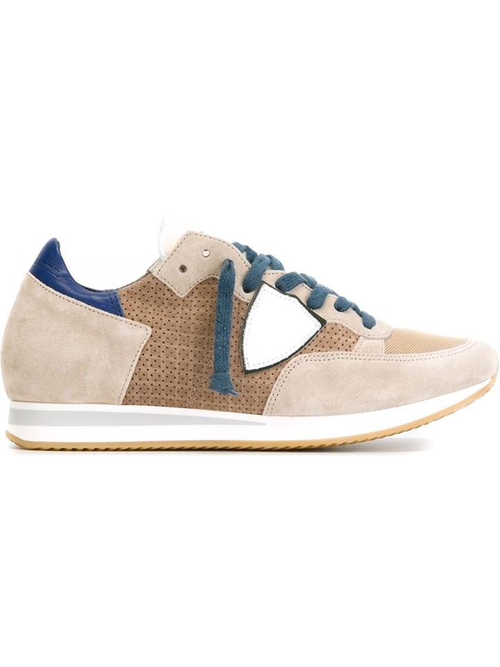 Philippe Model Lace-up Sneakers, Men's, Size: 45, Nude/neutrals, Suede/rubber