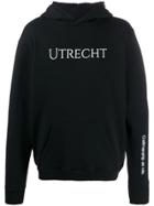 Diadora Slogan Print Hoodie - Black