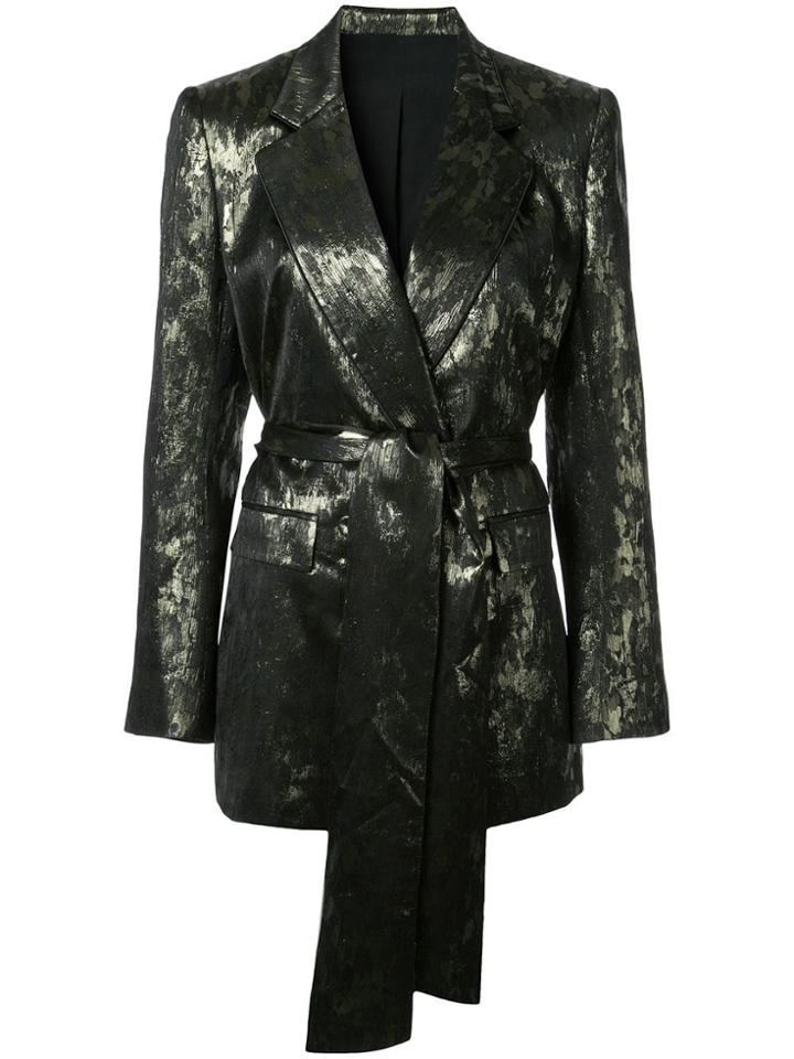 Layeur Belted Blazer - Metallic