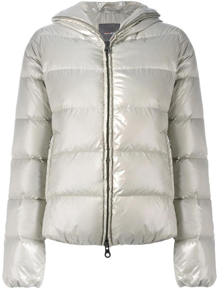 Duvetica Zipped Hooded Jacket, Women's, Size: 40, Nude/neutrals, Feather Down/polyamide