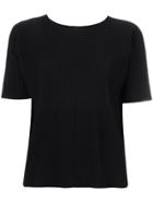 Issey Miyake Cauliflower Ribbed Crew Neck T-shirt - Black
