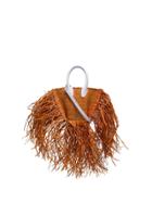 Jacquemus Le Petit Baci Frayed Straw Bag - Brown